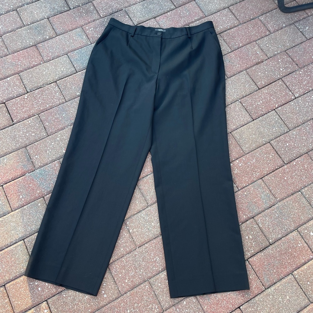 Zanella Black High Rise Wide Leg Pants Size 14 - Picture 2 of 8